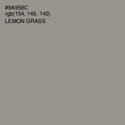 #9A958C - Lemon Grass Color Image